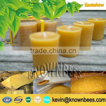 100% Pure English Beeswax Church Pillar Candles