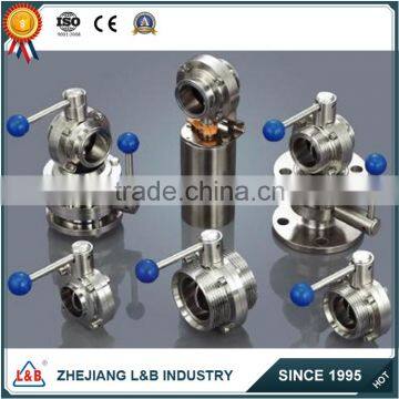 ISO Certified Factory Direct Sale Stainless Steel Sanitary Butterfly Valves