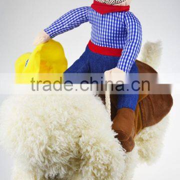 2015 Creative Riding Horse Dog Costume Novelty Pet Clothes Cowboy Dog Clothing photo-4