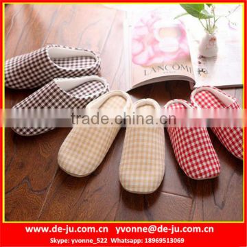 Cotton Check Japanese Indoor Slippers