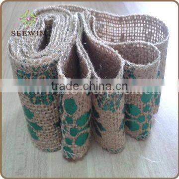 Printed Nature Jute Ribbon For Decorative