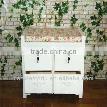 Minimalist garden shoe stool wooden storage cabinet wooden footstool