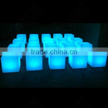 LED rechargable Plastic furniture outdoor furniture LED cube lighting