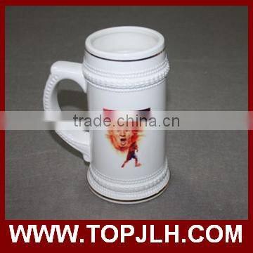 Logo Custom Non-disposable Ceramic Beer Mug 22oz Cup White Mug photo-6