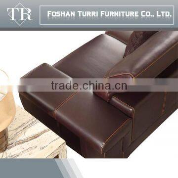 Luxury Furniture Modern 100% Top Grain Leather Sofa Set photo-6