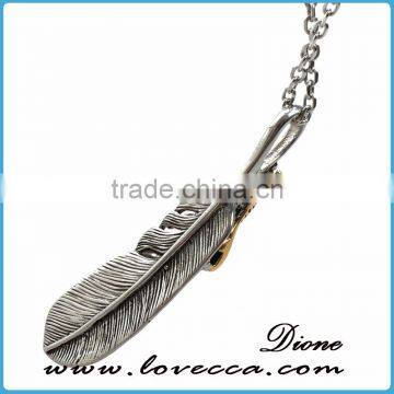 2017 Guangzhou Factory Manufacture Jewelry Pendants Charms Titanium Feather Pendant photo-2