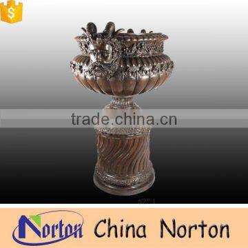 garden human face large metal bronze flower pot NTBF-FL130S