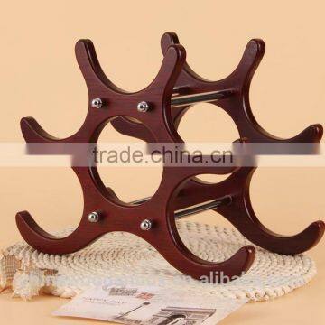 Personalized wine display stand Best quality round handmade wooden wine rack Wooden Wine Racks/Root Carving Wooden Wine Holder