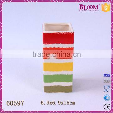 Factory direct sales ceramic square decoration vase