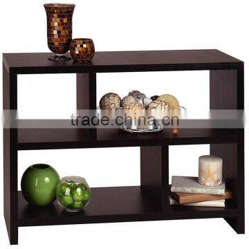 High Glossy Console Table Bookshelf Display Best Quality Wood 2 Tier MDF Wood Hall Table photo-4