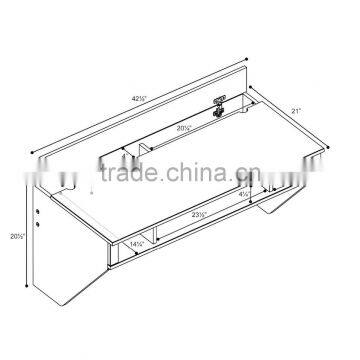 Floating Desk Storage Modern Wall Computer Desk Floating Hanging Shelving Space Saver Wall Mounted Desk photo-5