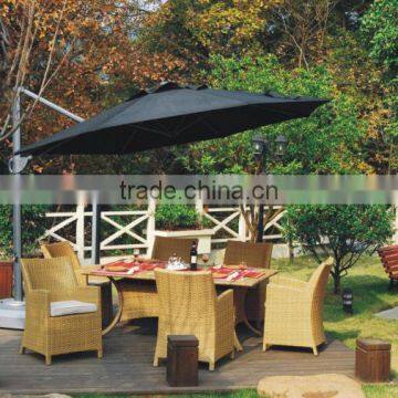 2016 Rattan Garden Sets / Dining Set Rattan Table And Chair With Umbrella