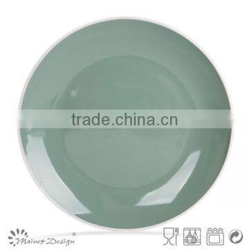 Ceramic Embossed Plate New Design Solid Colour Minimalism Style photo-2