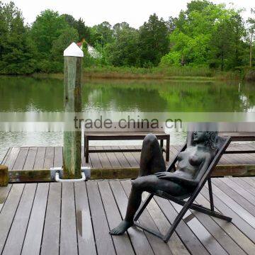 Modern Art Sculpture Metal Craft Woman Fountain Statue for Garden photo-3