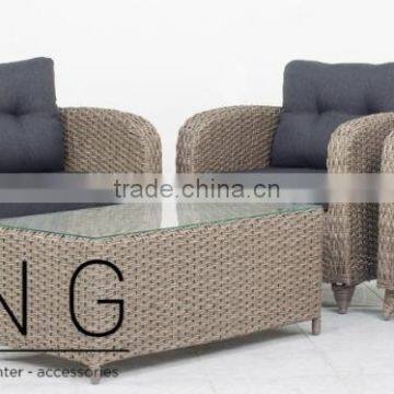 Tropiton Conversation Set - Poly Rattan Material - Garden Outdoor Furniture