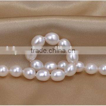 6-7 mm White Rice Shape Freshwater Pearl Bracelet photo-3