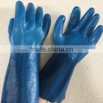 NMSAFETY gauntlet nitrile dipping oil industrial protective gloves