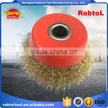 5" Steel Wire Cup Brush Wheel Twist Knot Crimped Bowl Disc Abrasive Round Grinding Cheaning Brush photo-3