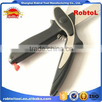 2 in 1 Kitchen Clever Scissors Shears Multi Function Clever Cutter Food Choppers Smart Knife Board Vegetable Slicer photo-4