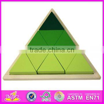 2017 Best Design Classic Brain Teaser Wooden Triangle Puzzle for Kids Education W14A167