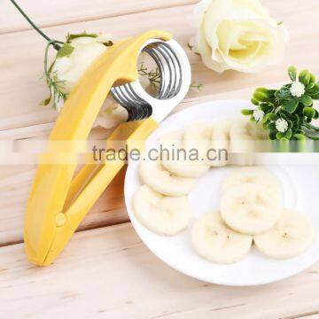 Stainless Steel Banana Slicer Fruit Cutter Cucumber Chopper Salad Kitchen Tool