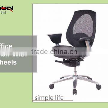 Modern design rolling swivel mesh office chair, height adjustable racing chair