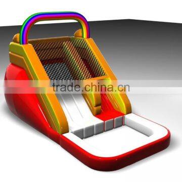 New Design Funny 16ft Rainbow Inflatable Water Slide With Pool photo-1