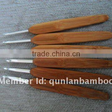 Factory Aluminum Crochet Hooks With Bamboo Handle