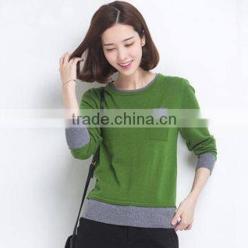 Casual Loose Woman Pullover Knitted Wool Sweater Women Lady Sweater photo-3