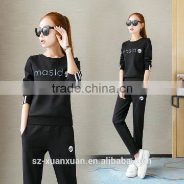 Fashion High Quality Casual Cotton Sportswear Suit for Girls 2016 photo-4