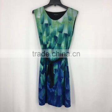 Women clearance lots sleeveless digital print summer dress