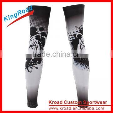Top quality knitted leg warmers custom sports leg sleeve compression leg sleeves