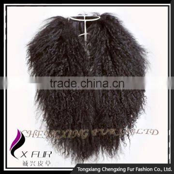 CX-A-52R Winter Women Big Detachable Mongolian Lamb Fur Collar photo-4