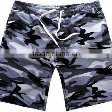 "Coconut Trees and People" Printed Sarong Beachwear for Man