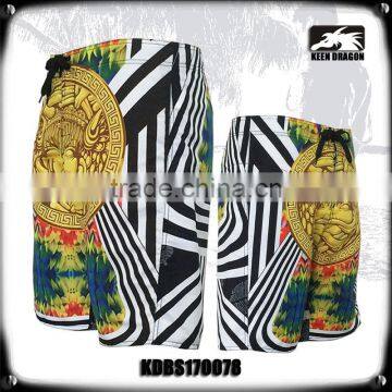 100% polyester beach shorts large size screen printing mens swimwear
