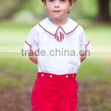 Boutique Baby Clothes Set Summer Boys 100% Cotton Lapel Clothes Childrens Clothing Sets