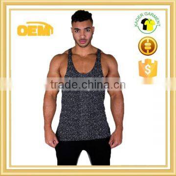 Fashion Dotted Gym Vest, Full Sublimation Stringer Singlet, Racer Back Gym Singlet for Men photo-3