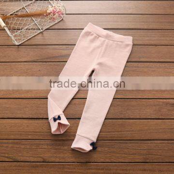 S32838W Kids Girls Bow Pants Children Cashmere Trousers Girl Velvet Leggings Pants photo-3