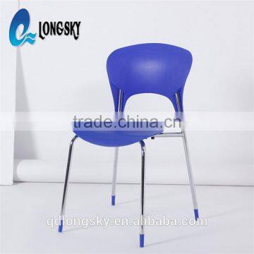 LS-4013 High Quality Wholesale PP Stacking Plastic Chair for Sale Plastic Dining Chair With Metal Legs photo-4