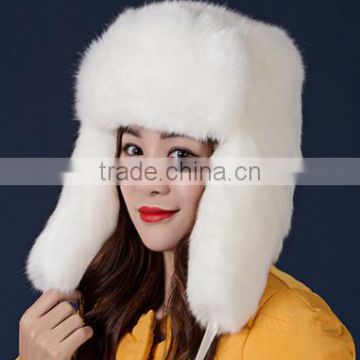 New large imitation rabbit fox dragon hat men and women winter thickening warm hat imitation fur outdoor ear cap