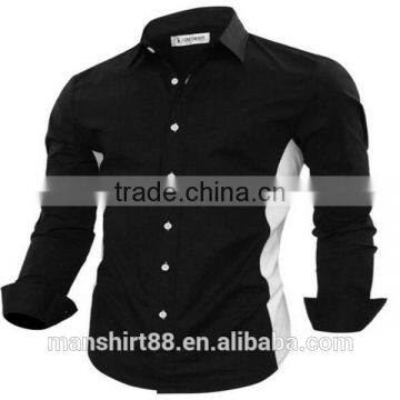 2016 New Wholesale Two Toned Slim Fit Custom Mens Casual Dress Shirts photo-2