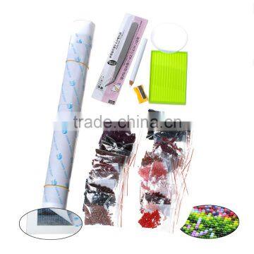 Multicolor Peach Blossom Wolf Pattern Cotton Embroidery DIY Rhinestone Kit Diamond Painting photo-2