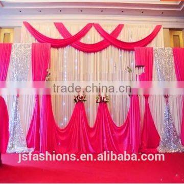 Wedding Backdrop Sparkly Photo Booth Backdrop Gold Sequin Fabric Gold Wedding Curtain With Detachable Swag photo-5