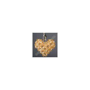 Handmade Crystal Beaded Heart Charms photo-3