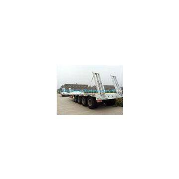 Flatbed Manual Semi Trailer Trucks 4 Axles with Four Double Air Chamber