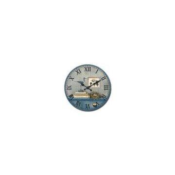 MDF Clock/MDF wall clock/MDF clock with printed paper