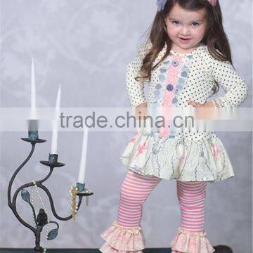 Charming Floral Printed Cotton Girls Wholesale Clothes photo-6