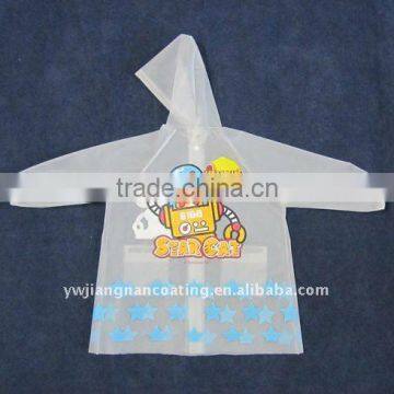 Waterproof cheap vinyl children eva clear raincoat