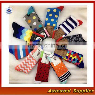 FXS139 Cheap Custom Happy Dress Socks Mens Coloful Business Sock Women photo-3