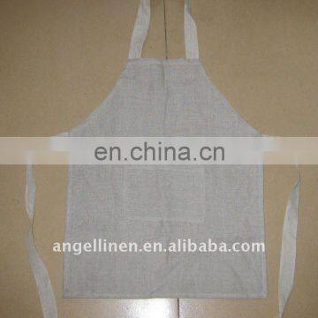 pure natural linen kid's apron with wide strape